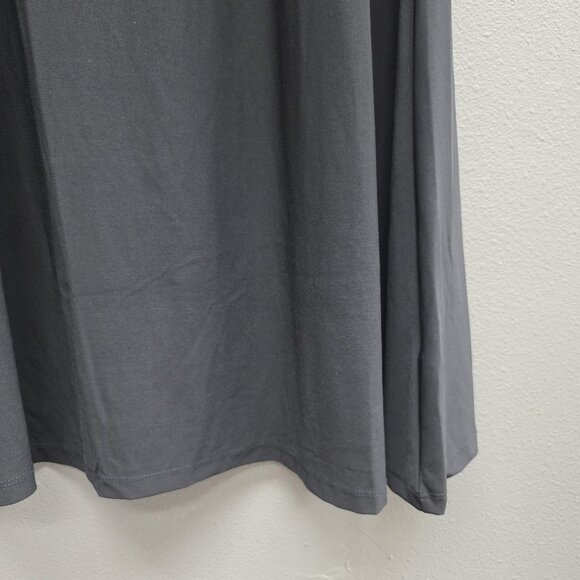 Attitudes by Renee Dress Womens 2X Gray V Neck Short Sleeve Swing Maxi Plus - Picture 3 of 10